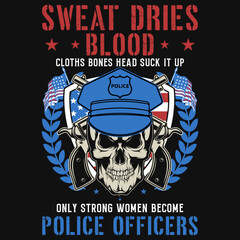 Police officers tshirt design