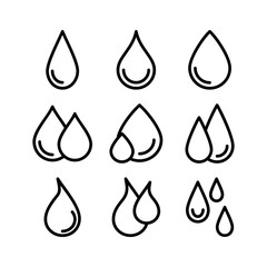 rain drop icon or logo isolated sign symbol vector illustration - high quality black style vector icons