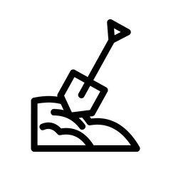 shovel snow icon or logo isolated sign symbol vector illustration - high quality black style vector icons