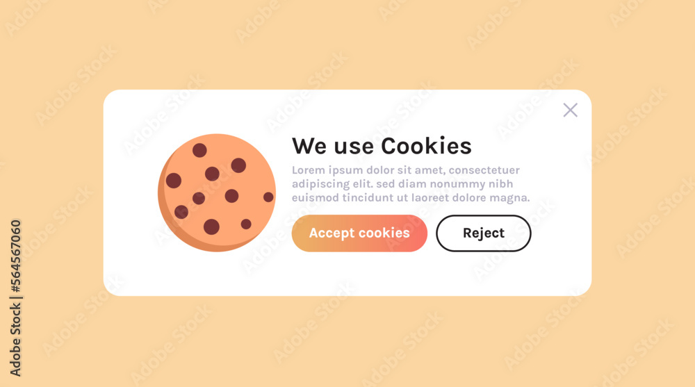 Poster protection of personal data information cookie and internet web page we use cookies policy concept f