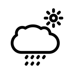 Fototapeta na wymiar summer rain icon or logo isolated sign symbol vector illustration - high quality black style vector icons