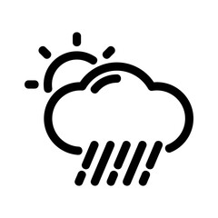 summer rain icon or logo isolated sign symbol vector illustration - high quality black style vector icons