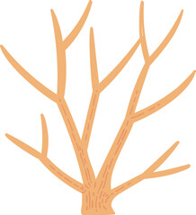 decoration side view of tree illustration.