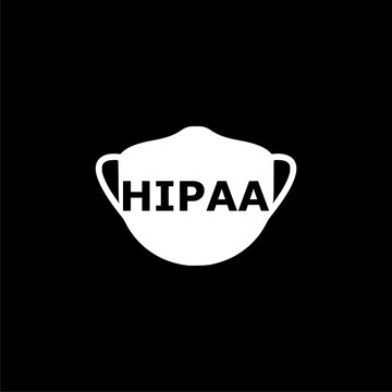 HIPAA Compliance Icon icon isolated on black background. 