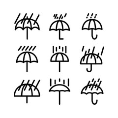 umbrella rain icon or logo isolated sign symbol vector illustration - high quality black style vector icons