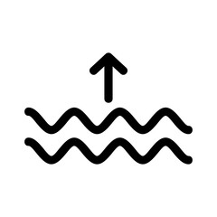 water level icon or logo isolated sign symbol vector illustration - high quality black style vector icons