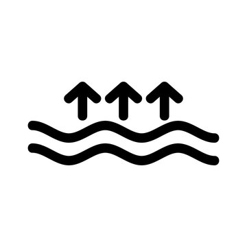 water level icon or logo isolated sign symbol vector illustration - high quality black style vector icons