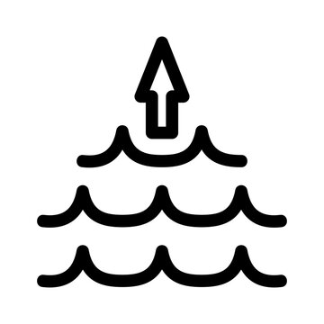 water level icon or logo isolated sign symbol vector illustration - high quality black style vector icons