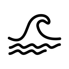 wave icon or logo isolated sign symbol vector illustration - high quality black style vector icons