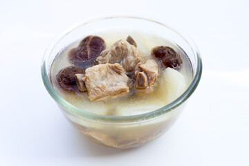 Pork rib soup with white radish and shiitake mushroom