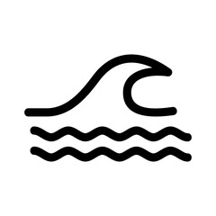 wave icon or logo isolated sign symbol vector illustration - high quality black style vector icons