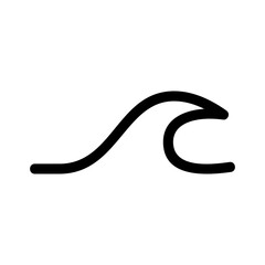 wave icon or logo isolated sign symbol vector illustration - high quality black style vector icons
