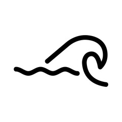 wave icon or logo isolated sign symbol vector illustration - high quality black style vector icons