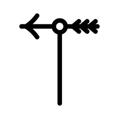 wind direction icon or logo isolated sign symbol vector illustration - high quality black style vector icons