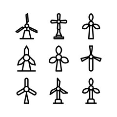 windmill icon or logo isolated sign symbol vector illustration - high quality black style vector icons