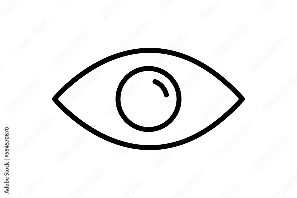 Aufkleber monitoring icon illustration. eye icon. icon related to security. line icon style. simple vector des