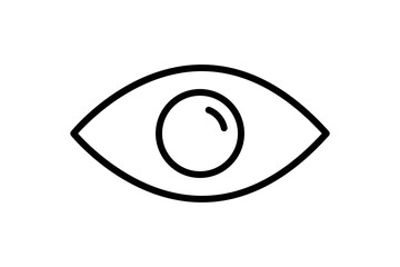Monitoring icon illustration. eye icon. icon related to security. Line icon style. Simple vector design editable