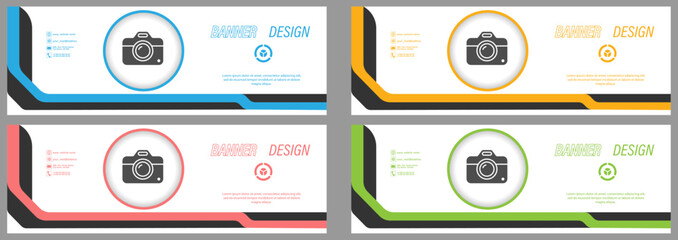 A template for the design of a cover, banner or poster with a place for a photo or picture