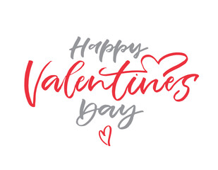 Obraz na płótnie Canvas Lettering postcard about love. Happy Valentine'day card - hand drawn doodle lettering postcard. Heart, be mine. Vector