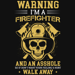 Firefighter graphic tshirt design
