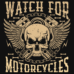 Vintage motorcycle tshirt design