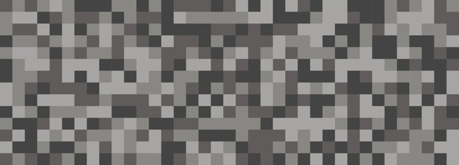 Digital camouflage in gray tones. Seamless vector pattern. Pixel grid for military themes and creative ideas