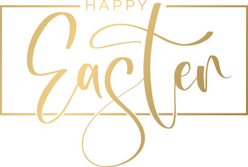 Easter decorative social media banner and poster template in black and gold ornament. Luxuru easter eggs and bunny.