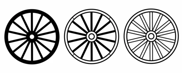 Deurstickers wagon wheel icon set isolated on white background © Sutana