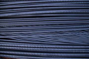 steel wire for construction work, close-up of steel wire background