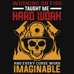 Firefighters tshirt design