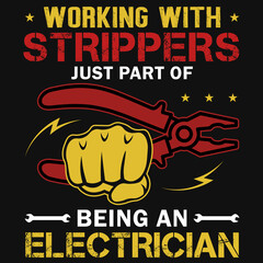 Electricians tshirt design