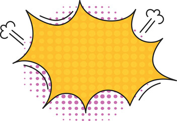 Retro comic empty speech bubbles. Cartoon illustration, vintage design, pop art style