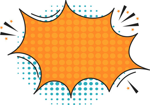 Retro comic empty speech bubbles. Cartoon illustration, vintage design, pop art style