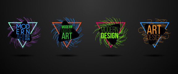 Obraz premium Modern design graphics. Dynamic hipster frame stylish background