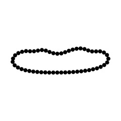 Pearl icon vector. Necklace illustration sign. jewel symbol. Gem logo.