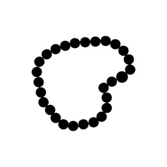 Pearl icon vector. Necklace illustration sign. jewel symbol. Gem logo.