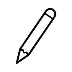 pencil icon in trendy flat style