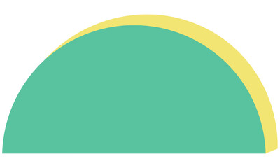 3D Half Circle Shape