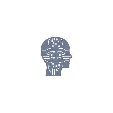 recommend clip art: Ai, artificial, artificial intelligence icon isolated on white background