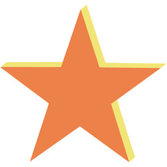 Obraz premium 3D Retro Star Shape