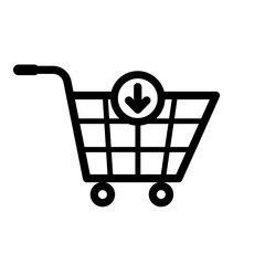 trolley icon in trendy flat design