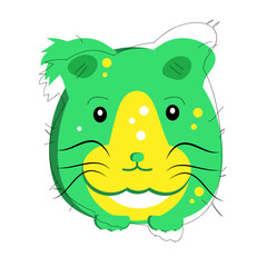 Vector illustration of a guinea pig