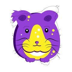 Vector illustration of a guinea pig