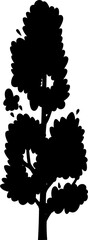 decoration side view of tree illustration.