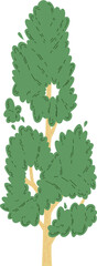 decoration side view of tree illustration.