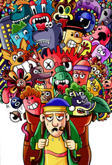 Doodle art. vector clip art illustration of doodle art.