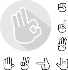 Human Hand collection, different hands, gestures, signals and signs.