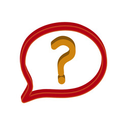 question mark icon in 3d design. question icon