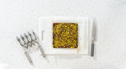 Chocolate pistachio fudge