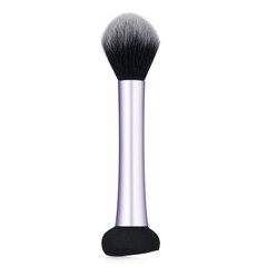 Professional makeup brush closeup isolated on transparent background	
